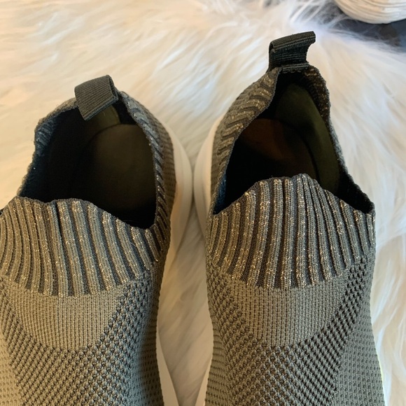 Olive Green Slip-On Sneakers - Picture 2 of 5